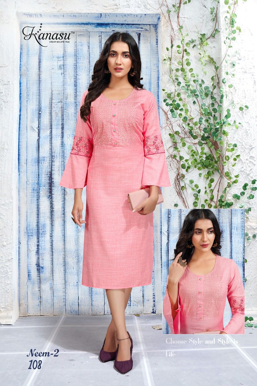 Kanasu Neem 2 Rayon Heavy Ethnic Wear Designer Kurti Collection